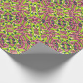 PSYCHEDELIC PINK FLAMINGO GIFT WRAPPPAPIER Bird Geschenkpapier (Ecke)