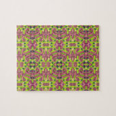 PSYCHEDELIC PINK FLAMINGO PUZZLE Spiegelbild (Horizontal)