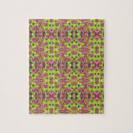 PSYCHEDELIC PINK FLAMINGO PUZZLE Spiegelbild