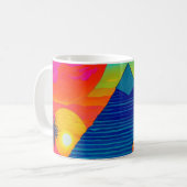 Psychedelic Pink Pyramid Princess Kaffeetasse (Vorderseite Links)