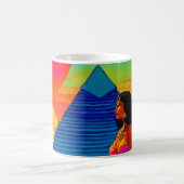 Psychedelic Pink Pyramid Princess Kaffeetasse (Mittel)