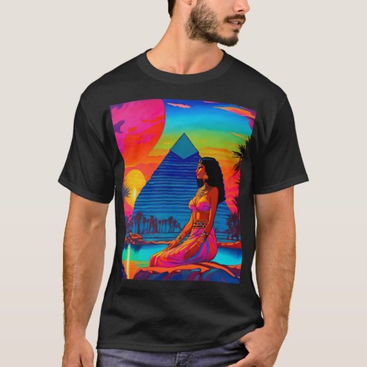 Psychedelic Pink Pyramid Princess T-Shirt (Vorderseite)