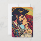 Psychedelic Pirate Finding Liebe Affirmation Card RSVP Karte (Rückseite)