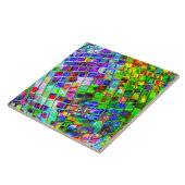 Psychedelic Planet Disco Ball Fliese (Seite)