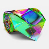 Psychedelic Planet Disco Ball Krawatte (Gerollt)