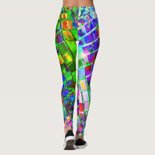 Psychedelic Planet Disco Ball Leggings (Rückseite)