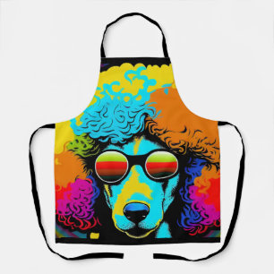 Psychedelic Poodle Dog Design Schürze