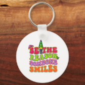 PSYCHEDELIC POSITIVE LAVA LAMP HIPPIE MUSHROOM SCHLÜSSELANHÄNGER (Vorderseite)