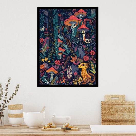 Psychedelic poster print (Küche)