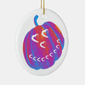 Psychedelic Pumpkin Heart Car Ornament (Rechts)