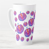 Psychedelic Pumpkin Patch hört Latte-Tasse Milchtasse (Linke Ecke)