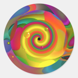 Psychedelic Punch Runder Aufkleber