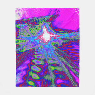 Psychedelic Radiance Fleece Blanket