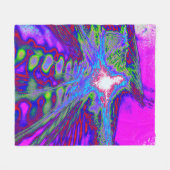 Psychedelic Radiance Fleece Blanket (Vorderseite (Horizontal))