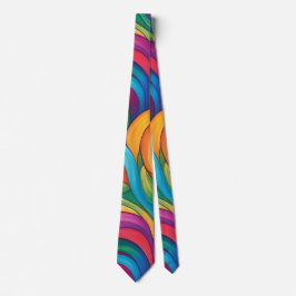 Psychedelic Rainbow Abstrakt Neck Tie Krawatte