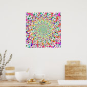 Psychedelic Rainbow Eyes Mandala Poster (Küche)