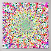 Psychedelic Rainbow Eyes Mandala Poster (Vorne)