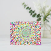 Psychedelic Rainbow Eyes Mandala Postkarte (Stehend Vorderseite)