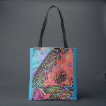 Psychedelic Rainbow Forest and Stars Tote Bag Tasche<br><div class="desc">Step Into a Cosmic Wonderland Experience nature in a whole new dimension with our Psychedelic Rainbow Tree Star Tote. This medium 16" x 16" bag features a breathtaking Trippy Forest Landscape Art Bag design, blending vibrant rainbow-colored trees with a shimmering, star-filled sky. Crafted from 100% sturdy brushed polyester, it provides...</div>