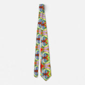Psychedelic Rainbow Gefärbte Krawatte Neck Tie (Rückseite)