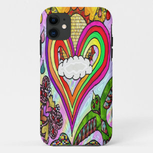 Psychedelic Rainbow Heart Art Print Case-Mate iPhone Hülle