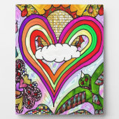 Psychedelic Rainbow Heart Art Print Fotoplatte (Vorderseite)