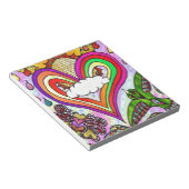 Psychedelic Rainbow Heart Art Print Notizblock (angewinkelt)