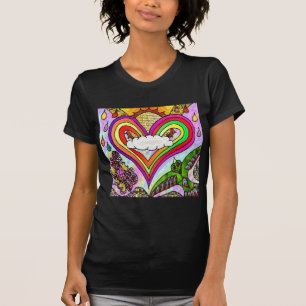 Psychedelic Rainbow Heart Art Print T-Shirt