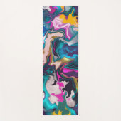 Psychedelic Rainbow Marbled Yogamatte (Vorderseite)
