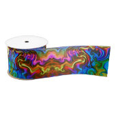 Psychedelic Rainbow Neon Ribbon Satinband (Spule)