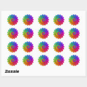 Psychedelic Rainbow Spiral Sticker (Blatt)