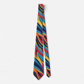 Psychedelic Rainbow Waves Schlips Krawatte (Vorderseite)