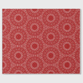Psychedelic Red Christmas Geschenkpapier (Flach)