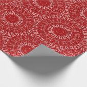 Psychedelic Red Christmas Geschenkpapier (Ecke)
