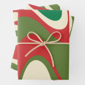 Psychedelic Retro 60er 70er Abstrakt Weihnachten Geschenkpapier Set (Beispiel)