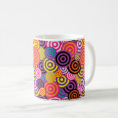 Psychedelic Retro 60er Swirl Design Coffee Cup Tas Kaffeetasse (VorderseiteRechts)