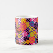 Psychedelic Retro 60er Swirl Design Coffee Cup Tas Kaffeetasse (Mittel)