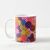 Psychedelic Retro 60er Swirl Design Coffee Cup Tas Kaffeetasse (Links)