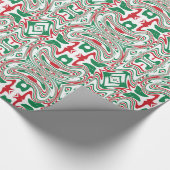 Psychedelic Retro Bold Groovy Weihnachtsmuster Geschenkpapier (Ecke)