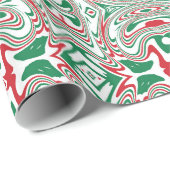 Psychedelic Retro Bold Groovy Weihnachtsmuster Geschenkpapier (Rolleneckpunkt)