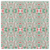Psychedelic Retro Bold Groovy Weihnachtsmuster Stoff (Nahaufnahme)