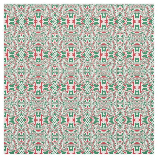 Psychedelic Retro Bold Groovy Weihnachtsmuster Stoff (Muster)