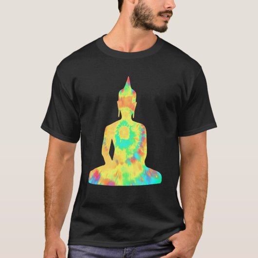 Psychedelic Retro Hippie Buddha Dharma T-Shirt (Vorderseite)