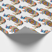 Psychedelic Rhinoceros Geschenkpapier (Ecke)