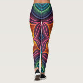 Psychedelic Ripple Illusion | Seamless 3D Neon  Leggings (Rückseite)