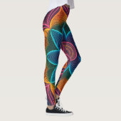 Psychedelic Ripple Illusion | Seamless 3D Neon  Leggings (Rechts)