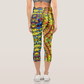 Psychedelic RoboTrance Capri Leggings (Rückseite)