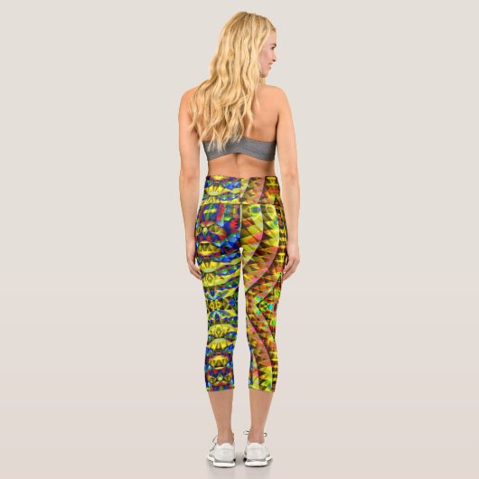 Psychedelic RoboTrance Capri Leggings (Rückseite)