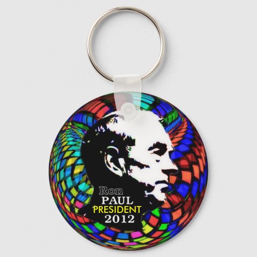 Psychedelic Ron Paul Schlüsselanhänger (Vorderseite)