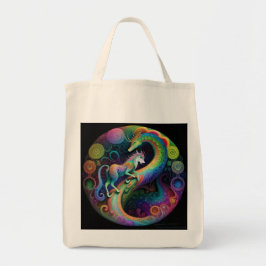 Psychedelic Rounds Dragon Design Tragetasche